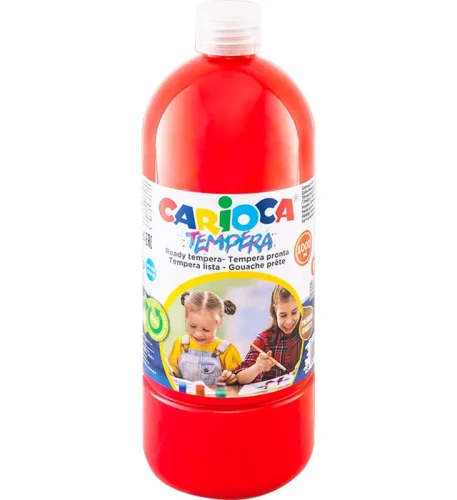 Farby tempera Carioca, 1l czerwony