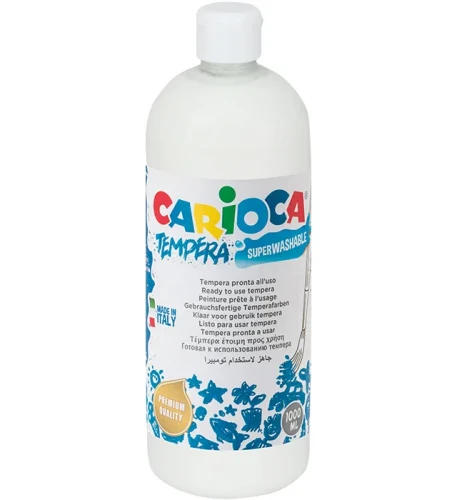 Farby tempera Carioca, 1l biały