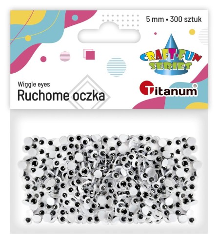 Oczka ruchome Titanum Craft-Fun Series, 5mm, 300 szuk