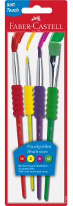 Pędzle szkolne Faber Castell, 4 rozmiary