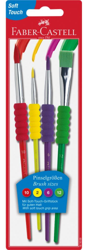 Pędzle szkolne Faber Castell, 4 rozmiary