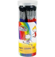 Pędzle szkolne okrągłe Fiorello, 6 rozmiarów, 72 sztuki