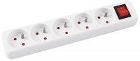 Przedłużacz Office Products, 5 gniazdek, 5m, z wyłącznikiem