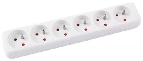 Przedłużacz Office Products, 6 gniazdek, 5m, z uziemieniem