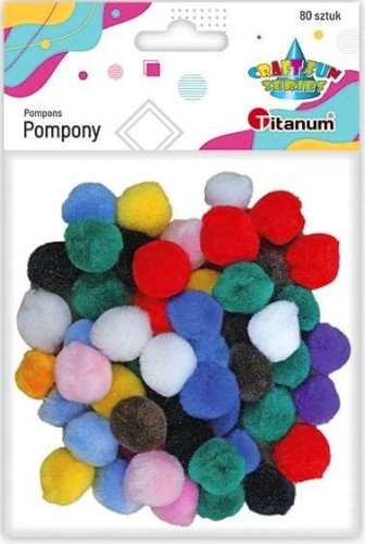  Pompony Titanum Craft-Fun Series akrylowe mix 80 sztuk