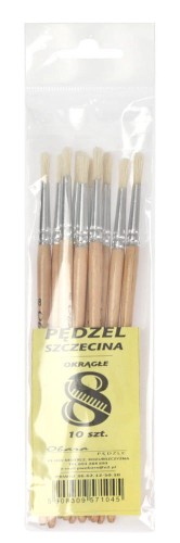 Pędzle szczecina okrągłe Allmir 104, rozmiar 8