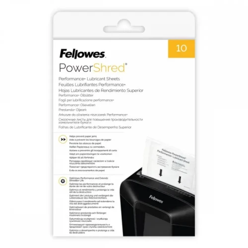 Arkusze olejowe PowerShred Performance+ Fellowes, 10 sztuk