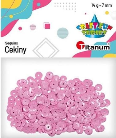 Cekiny okrągłe fioletowy pastelowy Titanum