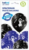 Balon nadruk kosmos granatowy/czarny 