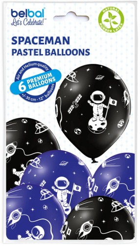 Balon nadruk kosmos granatowy/czarny 