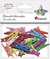 Klamerki drewniane mix kolorów Titanum