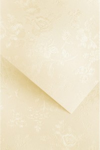 Papier wizytówkowy Floral A-4 Galeria Papieru, 20 arkuszy, kremowy