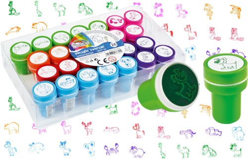 Stempelki zwierzaki 26 sztuk Kidea