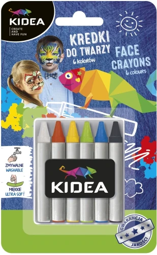 Kredki do twarzy Derform, 6 kolorów