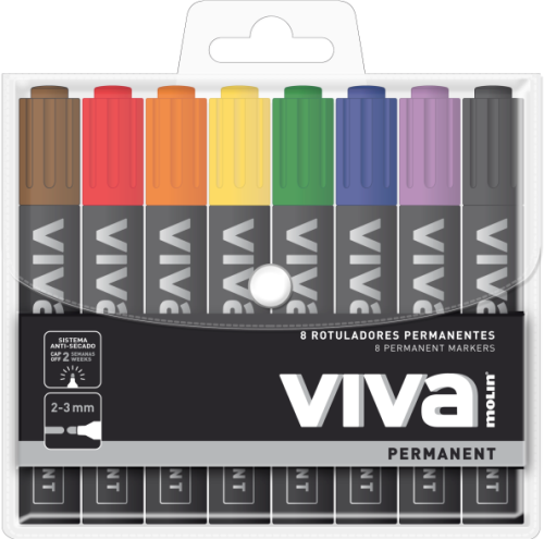 Marker permanentny VIVA, 8 kolorów