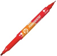 Marker permanentny dwustronny KM501-C2 Tetis, czerwony