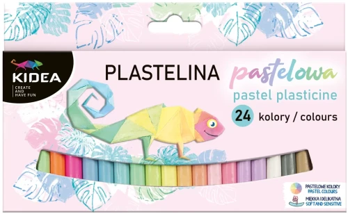 Plastelina Kidea, pastel, 24 kolory