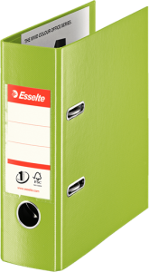 Segregator Esselte No.1 mały format  A5/75mm z szyną, zielony