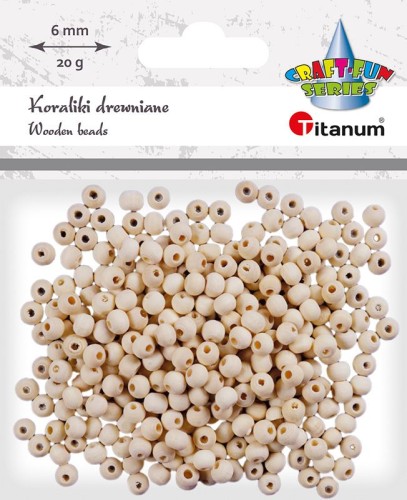 Koraliki drewniane Titanum Craft-Fun Series 6mm 20g