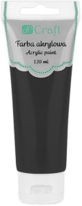 Farba akrylowa dpCraft, czarna, 120ml