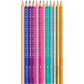 Kredki ołówkowe Faber Castell Sparkle metalowe opakowanie, 12 kolorów 