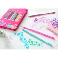 Kredki ołówkowe Faber Castell Sparkle metalowe opakowanie, 12 kolorów 