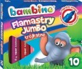 Flamastry trójkątne Jumbo  Bambino, 10 kolorów  
