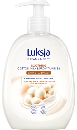 Mydło w płynie Luksja Mleczko bawełniane i Prowitamina B5 0,5l