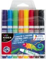 Flamastry Kidea Jumbo, stożkowa końcówka, 8 kolorów