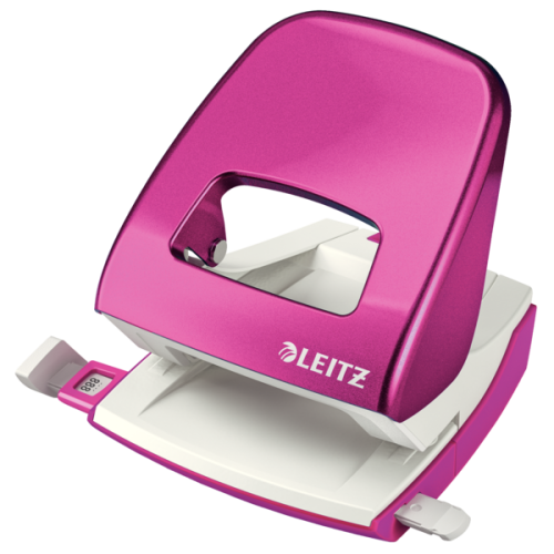 Dziurkacz Leitz duży metalowy WOW NeXXt do 30 kartek, różowy
