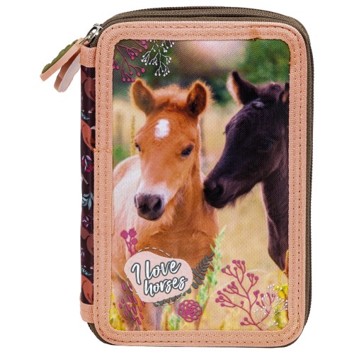 Piórnik Derform Konie, 2 komory, z wyposażeniem