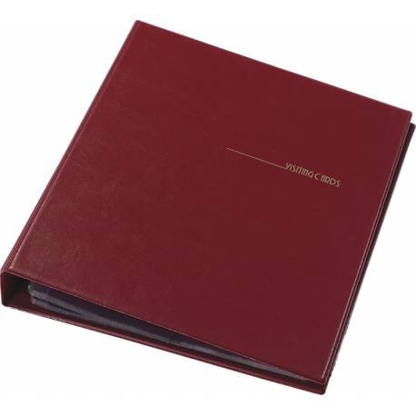 Wizytownik Panta Plast, na 400 wizytówek, bordowy