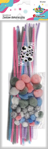 Zestaw dekoracyjny Titanum Craft-Fun Series, miks kolorów pastelowych