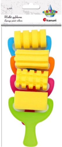 Pędzle Titanum Craft-Fun Series wałki ze wzorem 4 wzory