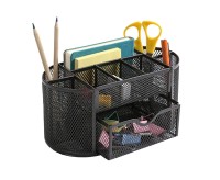 Przybornik na biurko Q-Connect, 9 elementów, druciany