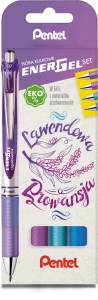 Pióro kulkowe automatyczne Pentel BL77, Lawendowa Prowansja, 4 sztuki