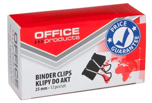 Klips biurowy Office Products, 25 mm, 12 sztuk