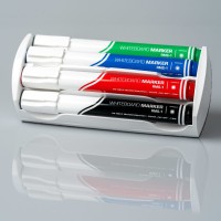 Marker suchościeralny Rystor RMS-1, 4 kolory + gąbka