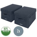 Pudło do przechowywania Leitz Fabric, małe z pokrywą,  2 sztuki
