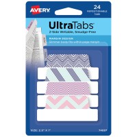 Zakładki indeksujące Avery, 63,5x25,4 mm, 24 sztuki, kolorowy wzór