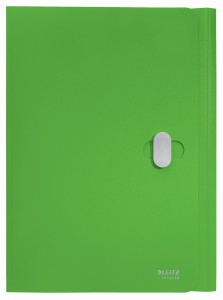 Teczka z klipsem Leitz Recycle A-4, PP, zielona