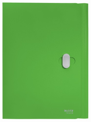 Teczka z klipsem Leitz Recycle A-4, PP, zielona