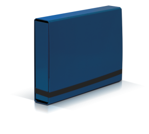 Teczka kartonowa z gumką Vaupe, A-4, Caribic Box, niebieska