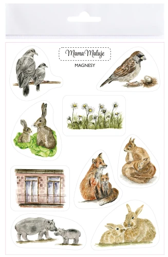 Magnesy elastyczne "Jak dobrze, że jesteś 2" Mama Maluje, 9 sztuk