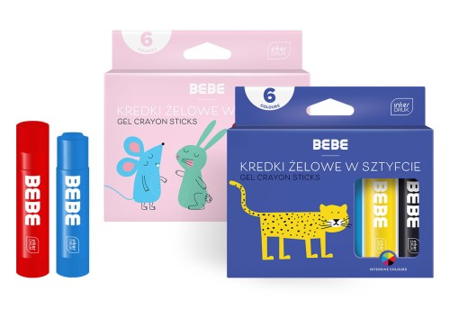 Kredki żelowe w sztyfcie BB Kids, 6 kolorów