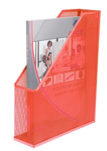 Pojemnik na dokumenty NET, 70mm, druciany, czerwony