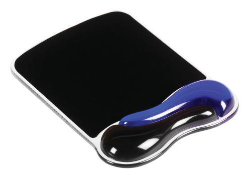 Podkładka żelowa Kensington Duo Gel pod mysz, z podpórką pod nadgarstek, niebiesko-czarna