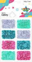 Cekiny Titanum Craft-Fun Series, okrągłe, zestaw 4 kolorów, mix 24g