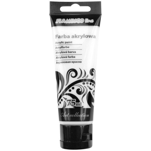Farba akrylowa Flamingo Line, biały tytanowy, 75ml