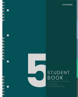 Kołonotatnik TOP-2000 Student Book, A-4, 100 kartek, kratka, kolorowe registry 